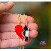 Кулон парный  "Wine. Heart". Цвет золото. Цена за 1 пару